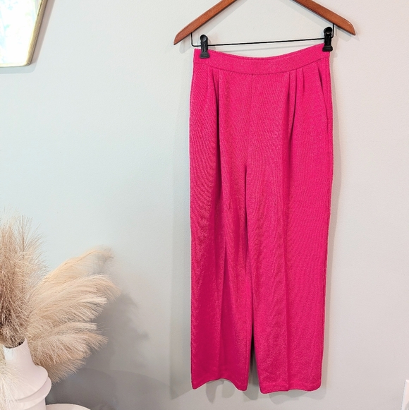 St. John Evening Pink Knit Cardigan and Pants Set Sz. 2 - Picture 11 of 15